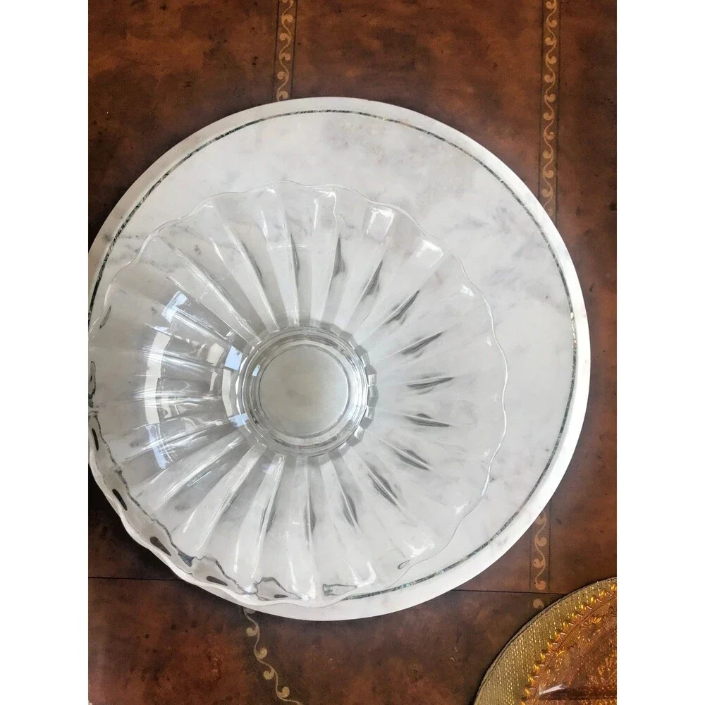 HEISEY Crystal Bowl Centerpiece Fruit Bowl 12